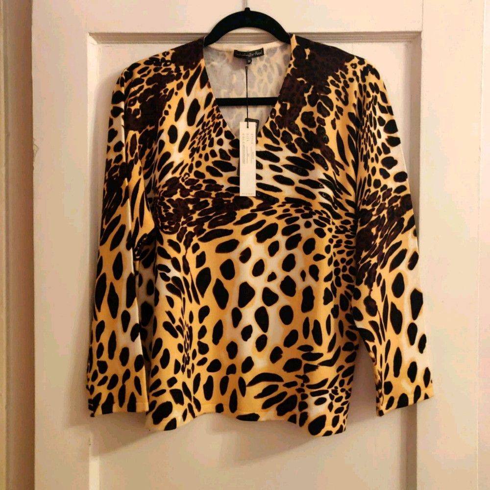 Beautiful cheetah beaded top